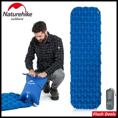 Naturehike Inflatable Mattress Single Camping Mat Air Mattress Ultralight Sleeping Pad Folding Bed Travel Hiking Sleeping Mat