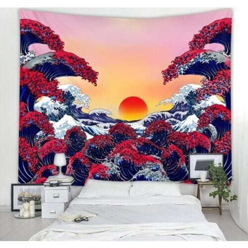 Sonne Gott Tapisserie Psychedelic Mandala Wandbehang Elegante Boho Hippie Wandteppiche Nordic Wohnkultur