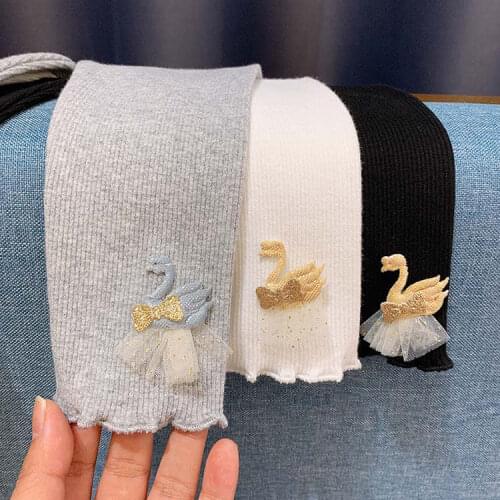 Baby kids Girls casual fashion swan Leggings pants spring autumn thin cotton pants trousers baby girls children pants P4 103