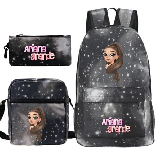 Mochila Ariana Grande Backpack Girls School Bag Women Trendy Laptop Backpacks Teenager Bookbag Travel Rucksack All-match Bagpack