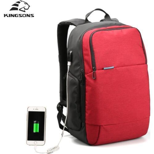 Kingsons Male Backpack Female USB Charge Backpack For School Teenage Girls 15.6 Inch Anti-theft Mens Laptop Backpacks Mochilas