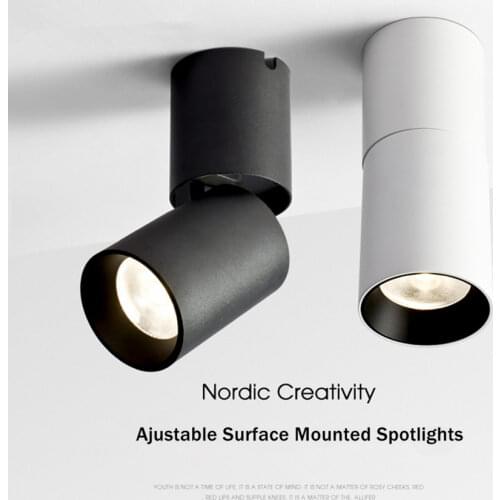 [DBF]90° Foldable 360° Rotatable LED Ceiling Light Dimmable 7W 12W LED Ceiling Spot Lamp 3000K/4000K/6000K Kitchen Bedroom Decor