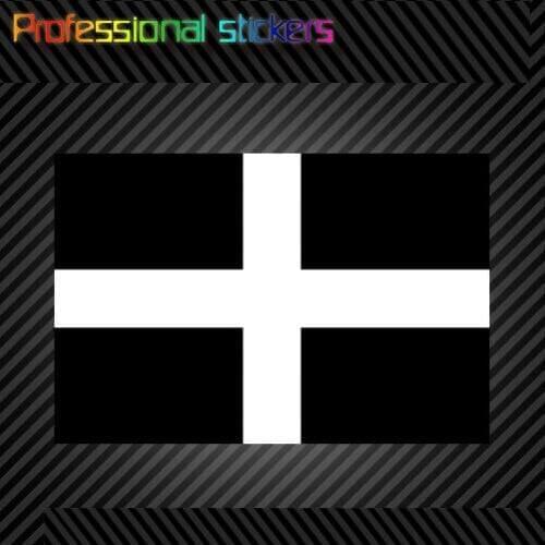 Cornwall Cornish Flag Sticker Die Cut Vinyl Saint Pirans Flag English Stickers for Car, RV, Laptops, Motorcycles