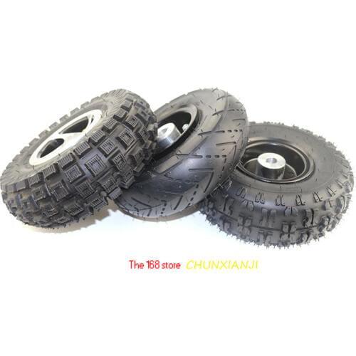 High Quality 3.00-4 4.10-4 Trye Tire and Inner Tube Rim Wheel Alloy Rim Hub for 49cc ATV Quad Go Kart Gas Scooter Bike Motorcle