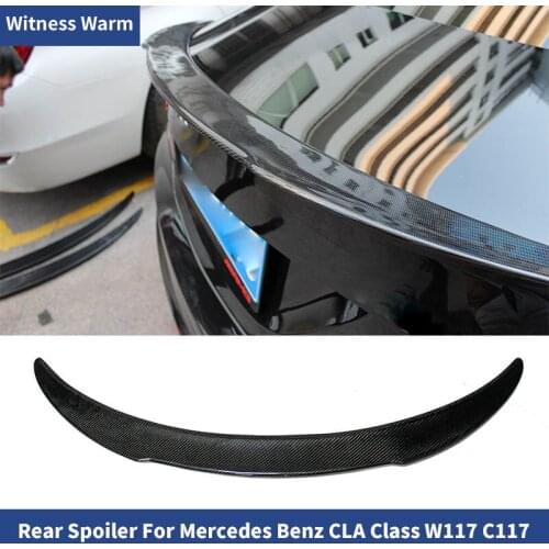 High quality spoilers for benz CLA W117 CLA200 CLA220 CAL260 carbon fiber rear trunk wing spoiler 2014-2019