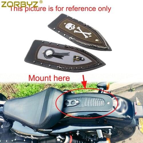 ZORBYZ Motorycle Skull Faux Leather Rear Plain Fender Bib Cover For Harley Sportster XL883 Solo Seat on 04-16