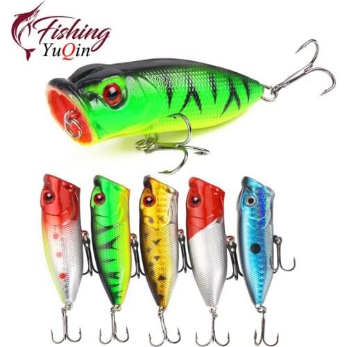 1pcs Popper Fishing Lure Artificial Fishing Bait 7cm/13g Crankbait Wobblers High Carbon Steel Hook Fishing Lures