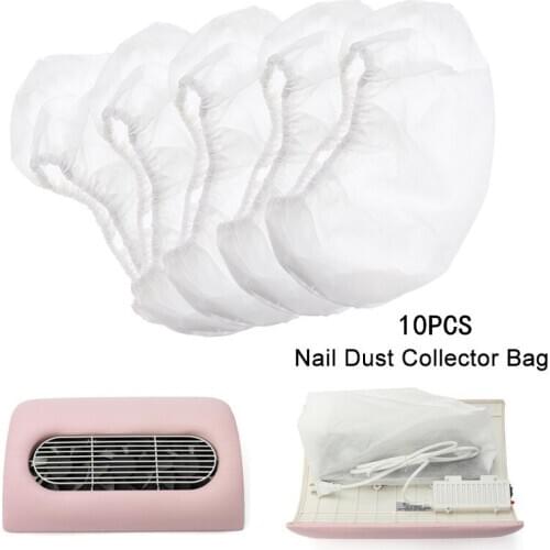 10pcs Nail Dust Collector Bag Non-woven Replacement Bag For Nail Manicure Art Dust Suction Machine Vacuum Cleaner Cleaning Tool