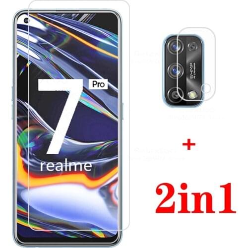 2 in 1 Camera Glass For Oppo Realme 7 Screen Protector Tempered Glass On Real me 7 Realme7 RMX2155 Protective Lens Film