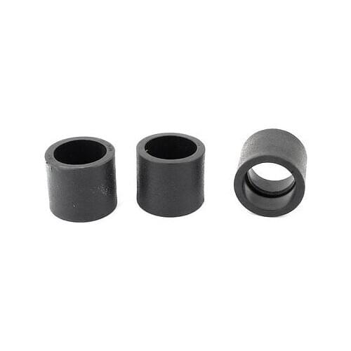 3 Pcs 40mm HDPE Socket Fusion Water Gas Straight Pipe Fitting Coupling Black