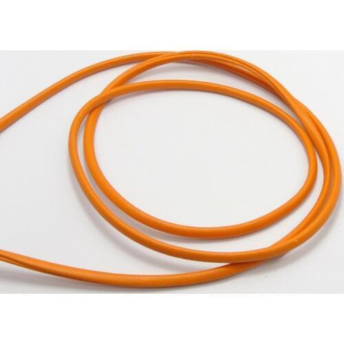 32.8 Feet Orange Flat Soft Synthetic Leather Jewelry Cord 4X2mm