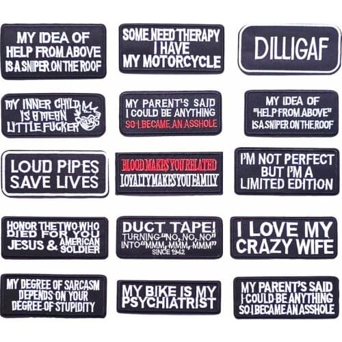 50pcs/lot Embroidery Patch Black Letter Strange Things Clothing Decoration Sewing Accessory Gift Diy Iron Heat Transfer Applique