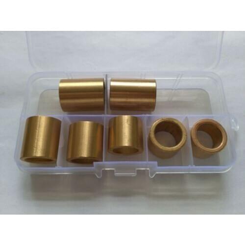7pcs 15mm-30mm Powder Metallurgy Oil Bearing Copper Sleeve Brass Sets Assortment