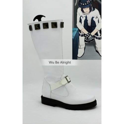 Dramatical Murder Sei White Boots Anime Cosplay Shoes Halloween Carnival Party Customer Size Made