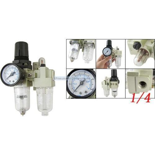 Free Shipping 2PCS/Lot SMC 1/4'' AC2010-02 Air Source Treatment Unit Filter Regulator Metal