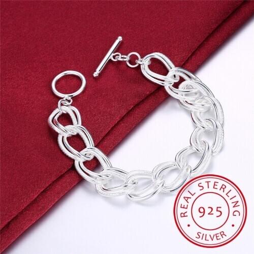 Beautiful Fashion Bracelet Free Shipping 925 Silver Charm Bracelet Gorgeous Jewelry Silver Chain Women Gift Party