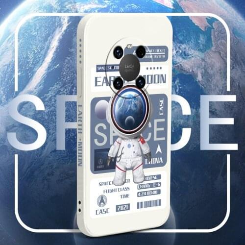 Traveling Astronaut Phone Case For Huawei Mate 40 40Pro 40Lite Pro Lite Liquid Silicone Cover