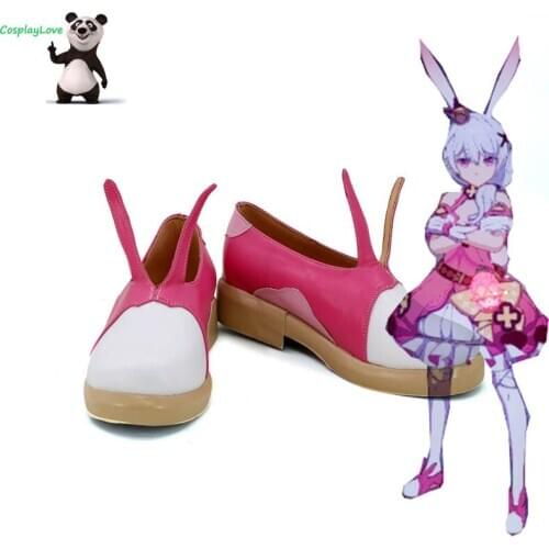 Honkai Impact 3rd Theresa Apocalypse Pink Cosplay Shoes Cosplay Long Boots Leather Custom Made For Party Christmas Halloween