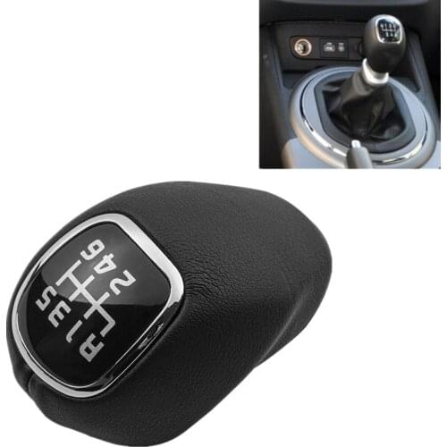 6 Speed Black Leather Car Styling Gear Shift Knob Lever Shifter Pen Stick For Kia Sportage Rio 3 5 2011 2012 2013 2014 2015 2016