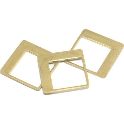 Brass Hollow Geometric Square Earring Pendant 1.2*20.6mm DIY handmade material accessories