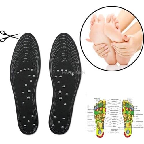 18 Magnets Magnetic Massage Insoles Foot Acupressure Shoe Pads Therapy Slimming Insoles for Weight Loss Cutting Pads