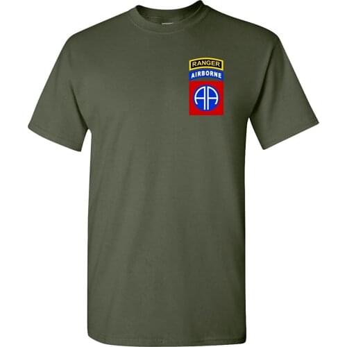 2019 Fashion Summer Style 82nd Airborne Division RANGER TAB Badge Army T-Shirt Tee shirt
