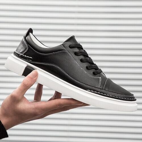 Mens Shoes Comfortable Men Casual Shoes Genuine Leather Breathable Loafers Slip-on Footwear Whiter Walking Shoes