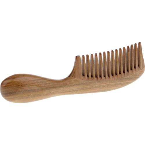 Natural Sandal Wood Comb Wide Tooth Comb Hair Care Hairbrush Massage Comb