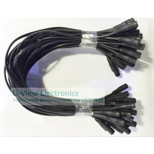 NCHTEK DC 5.5x2.1mm Female To DC 5.5x2.1mm Female Power Extension Connector Cable For CCTV Camera About 50CM/Free Shipping/25PCS