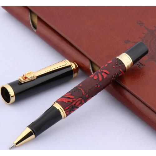 NEW OFFICE pen Red wine Cortex grape pattern Chinese dragon Twist gift Rollerball Pen