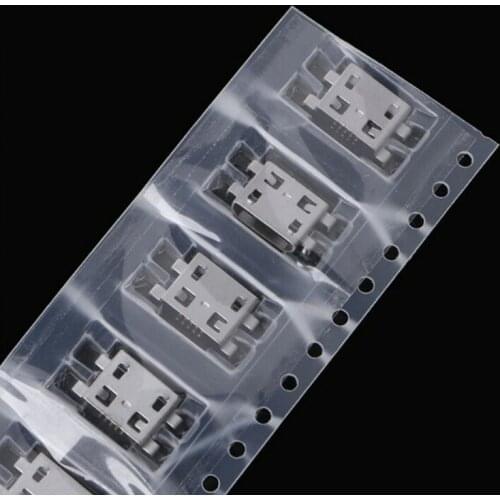 10pcs Mini USB Jack Connectors Micro USB Type B 5 Pin Female Connector Charging Socket Four Feet Plug Connectors 0.8*0.6mm