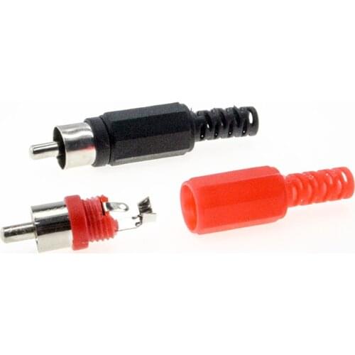 RCA AV Male Plug Connectors Plastic Housing Stereo video Audio Plug Channel Dual Connector DIY
