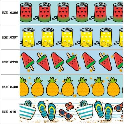22MM 25MM 38MM 50MM 75mm Printed Pattern on Grosgrain Ribbon for diy ribbon