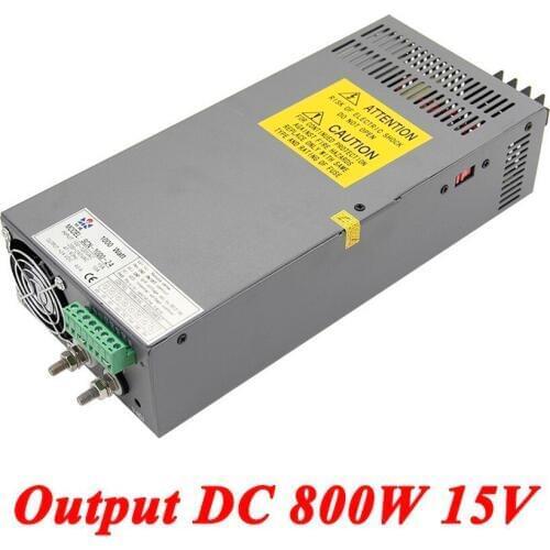 Scn-800-15 800W 15v 53A,High-power Single Output ac dc switching power supply for Led Strip,AC110V/220V Transformer to DC 15 V