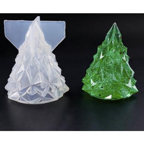 Silicone Mold DIY Light Holder Christmas Tree Bedroom Lamp Container Molds Epoxy Resin Handmade Crafts Charms Jewelry Making