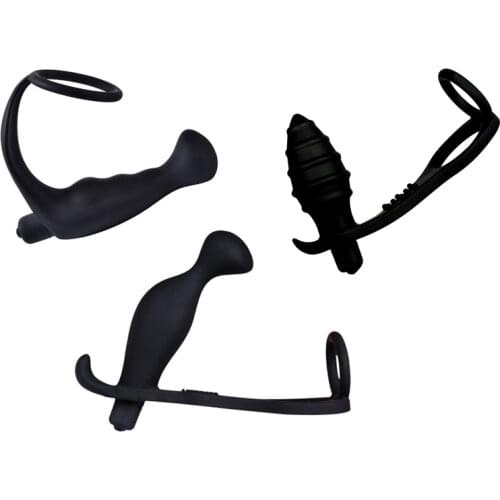 2017 New arrival Male prostate massager with delay ring G-spot climax adult fun health care products L101 Drop shipping