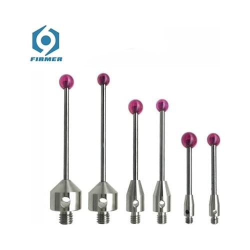 Three-coordinate measuring needle M4 thread CNC Needle Ruby ball probe Lever Thread Tungsten steel measurement CMM123456mm