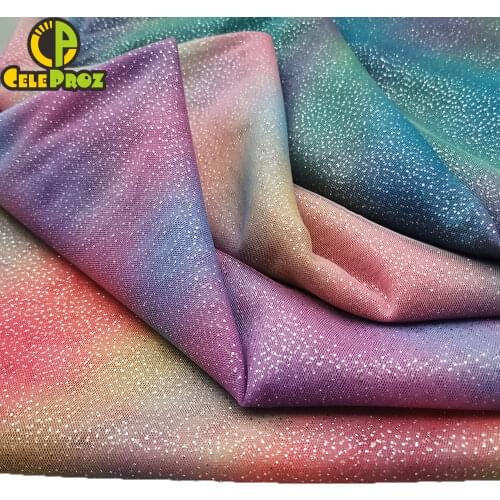 1Meter Gradient Color Tulle Fabric Rainbow Illusory Mesh Material For DIY Baby Girl Skirt Headband Garment Trimming Acceosrries