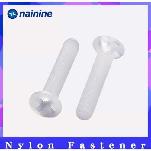 GB819 [M2.5-M8] DIN965 ISO7046 JISB1111F Flat head Phillips Screws Nylon Plastic Screw NL08