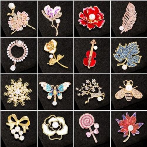 WN A pack of 12 Rhinestone bouquet violin lady Brooch Animal Butterfly bee Brooch Backpack Hat Pin wedding dress jewelry