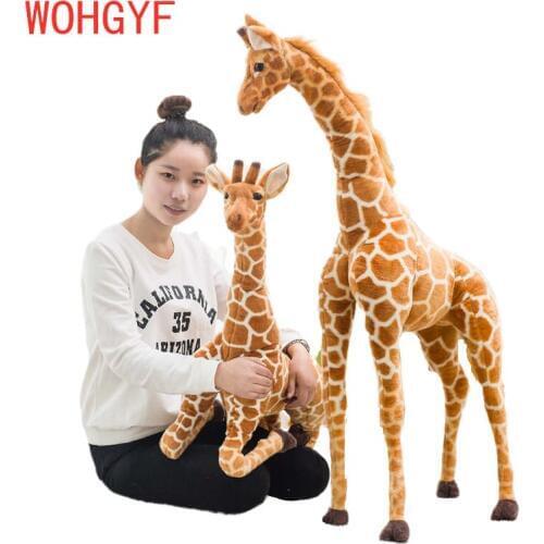 1pc 60cm/80cm/100cm Large Simulation Giraffe Plush Animals Doll Toys Birthday Gifts Valentine Gifts Kids Toys