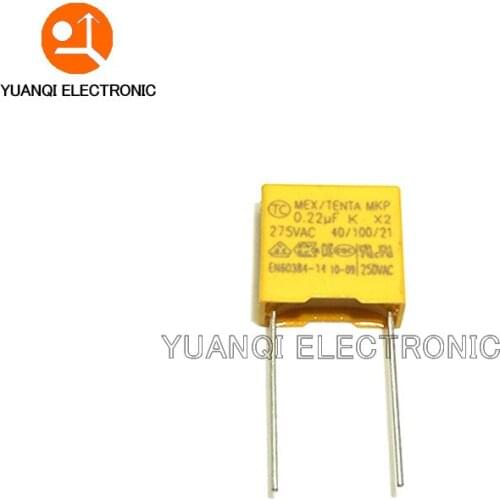 10pcs X2 Safety capacitor 10mm 275VAC 275V 0.01UF 0.022UF 0.033UF 0.047UF 0.1UF 0.15UF 0.22UF 0.33UF 0.47UF Polypropylene film