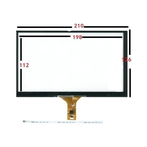210*126 mm New 9 inch capacitive touch screen 6pins IC:GT911 for car dvd gps