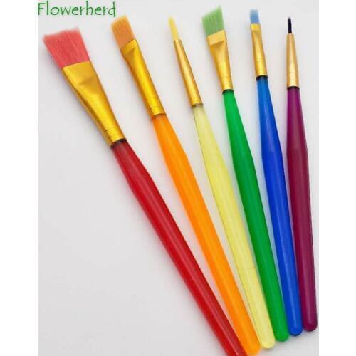 6pcs Fondant Cake Decorating Tools Craft Brush Painting Tool Artist Brushes Promotion Icing Set Dusting Pastry Cooking Tool