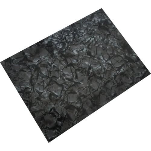 A4 Size 0.46mm Celluloid Sheet 210x297mm for Guitar Pick Pickguard Custom Inlays Musical Instrument Deco Diamond Black