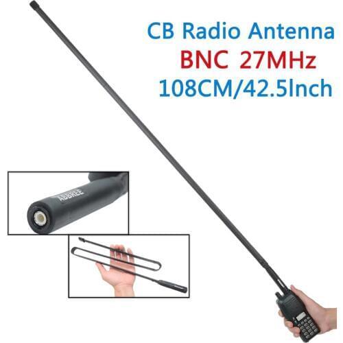 ABBREE Tactical Antenna 27Mhz 72/108CM CB Portable Radio with BNC Connector for Cobra Midland Uniden Anytone CB Radio