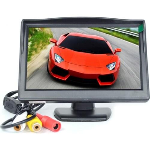 Car Monitor 5 Inch TFT LCD Rotatable Screen Car Rearview Monitor For Security Backup Parking Support VCD / DVD / GPS / Camera