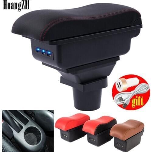Car Arm Rest Storage Box For Toyota Yaris Vitz 2006-2011 Hatchback Centre Console Storage Box Rotatable Armrest