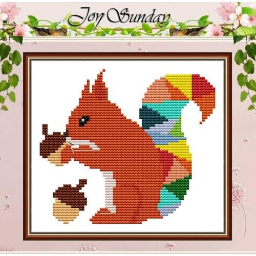 Squirrel animal pattern Counted Cross Stitch Handmade Cross Stitch 11CT 14CT printed Cross Stitch Kits Embroidery for Needlework