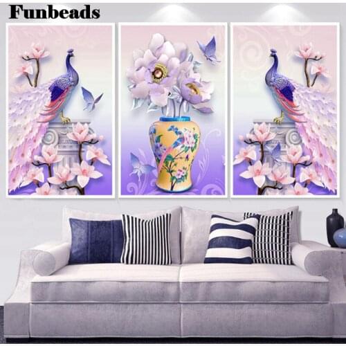 Large Diamond Painting Peacock Peony flowers Diamond embroidery animal china style 5d diy square diamond mosaic wall decor FF669